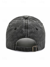 cheap Men's Hats-Men's Vintage Washed Cotton Baseball Cap Embroidered Letter Dad Hat Adjustable Strap Multi-Color Retro Casual Hat for Travel, Outdoor, Streetwear, Everyday Wear