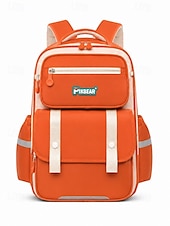 cheap Kids &amp; Teen Backpacks-Kids School Backpack, Waterproof Polyester Large Capacity Bookbag with Multiple Compartments, Adjustable Straps, Breathable Back Panel, Reflective Safety, Green Beige for Boys and Girls Back to School