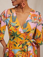 preiswerte Blumenkleider-Sommerliche Auszeit: Seidiges Satin-Maxikleid mit Blumenmuster
