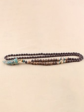 abordables Joyas para hombres-Collar con colgante de cuerno en forma de media luna de estilo bohemio para hombre, cadena larga de cuentas de madera, aleación étnica tribal. &amp;Collar llamativo de cuentas de madera, joyería vintage