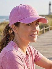 voordelige Dameshoeden-Dames baseballpet van gewassen katoen, verstelbare pet in vintage stijl, verkrijgbaar in verschillende kleuren, ademende zomerpet voor op reis, buitenactiviteiten, het strand en dagelijks gebruik.