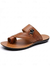 cheap Men-Men's Beach Vacation Flip Flop Sandals, Lightweight Open Toe Summer Shoes, Comfortable Casual Sandals for Resort, Pool, Seaside Walking