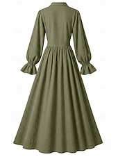  Medievale Rinascimento Vestito Lunghe Pirata Vichingo Costume Per donna Costumi da pirata Fantasia Halloween Carnevale Performance LARP Fiera Rinascimentale Adulti Vestito