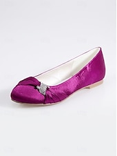 economico Madre della Sposa/Sposo-scarpe da sposa con tacco basso per la madre della sposa – eleganti scarpe da sera in raso color champagne per matrimoni formali