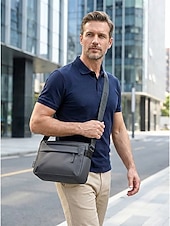economico Borselli da uomo-Borsa a tracolla da uomo resistente all'acqua, leggera, in poliestere, con multitasche, ideale per viaggi, uso quotidiano, EDC, casual, lavoro, pendolarismo, attività all'aperto, disponibile in