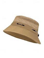 voordelige Herenhoeden-Ademende mesh bucket hat voor heren, lichtgewicht zomerzonnehoed van polyester met verstelbare pasvorm, pet voor buitenactiviteiten zoals vissen, wandelen en reizen, boonie hat met UV-bescherming,