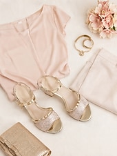 preiswerte Brautmutter/Bräutigammutter-Kleidersandalen mit niedrigem Blockabsatz für die Mutter der Braut, glitzernde Riemchensandalen mit Strasssteinen und offener Zehenpartie für Hochzeitsgäste.
