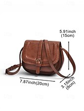 preiswerte Umhängetaschen-Retro-Umhängetasche aus braunem Kunstleder für Damen im Boho-Vintage-Stil mit verstellbarem Riemen – ideal für Freizeit, Reisen und Sommer.