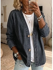  Per donna Tunica Patchwork Tinta unica Vintage Western Casual Manica Corta Manica Lunga Scollo a V Top lunghi Casuale Blu Nero Azzurro Estate Primavera