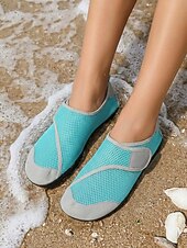 Недорогие Женщины-Women's Quick Dry Water Shoes with Protective Anti-Collision Toe Guard – Breathable Aqua Shoes Featuring Elastic Speed Lacing, Fast Drainage and Non-Slip Sole for Beach, Kayaking and Water Sports