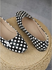 cheap Women's Flats-Women's Daily Flat Heel Square Toe Fashion Faux Leather Loafer Black White