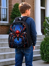 voordelige Kinderen en Tiener Rugzakken-Grote schoolrugzak voor jongens met twee compartimenten, coole schooltas met print voor kinderen en tieners, lichtgewicht reisrugzak voor de start van het schooljaar.