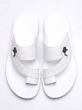 cheap Men-Men's Beach Vacation Flip Flop Sandals, Lightweight Open Toe Summer Shoes, Comfortable Casual Sandals for Resort, Pool, Seaside Walking