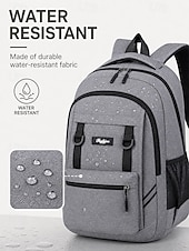 baratos Mochilas de Faculdade-Mochila escolar masculina impermeável, bolsa para laptop de grande capacidade com vários compartimentos, mochila resistente de poliéster com faixa refletora, mochila de viagem multicolorida para