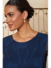 economico Rifinitura-Per donna Linea ad A Abito da Cocktail Abito da invitata a nozze Lunghezza alla caviglia Girocollo Manica a Cappuccio Manica illusione Vita a camicetta Elegante Casual Quotidiano Semi-Formale con