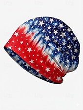 billige Tilbehør-Patriotisk bohemsk lue for kvinner &amp;halsmansjett, lett stretch polyester flermønstret USA-trykk sommerhodeplagg for USAs uavhengighetsdag, 4. juli, reise &amp;festivaler