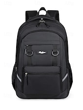 baratos Mochilas de Faculdade-Mochila escolar masculina impermeável, bolsa para laptop de grande capacidade com vários compartimentos, mochila resistente de poliéster com faixa refletora, mochila de viagem multicolorida para