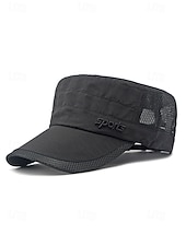 abordables Sombreros de hombre-Gorra militar de malla transpirable para hombre, de secado rápido, de poliéster, ajustable, para actividades al aire libre, verano, pesca, senderismo, viajes, golf, varios colores.