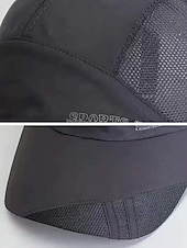 billiga Herrhattar-herr snabbtorkande nätkeps andningsbar polyester justerbar sommarhatt lätt utomhus golf fiske vandring resor sportkeps flera färger