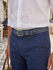 cheap Men's Belts-Men's Elastic Braided Stretch Belt, Woven Polyester Golf Belt, Big &amp; Tall Casual Waist Belt with Flexible Fit, Summer Business Casual Travel Belt, Multiple Colors Extended Sizes