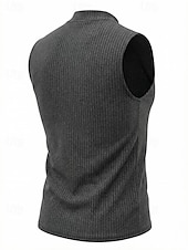 お買い得  ジム用タンクトップ-男性用 タンクトップ ベスト アンダーシャツ ノースリーブシャツ ノースリーブ Ｖネック 夏 春 平織り ファッション クラシック 快適 レースアップ カジュアル ストリート スポーツ ホワイト ブラック ダークグリーン メンズトップTシャツ