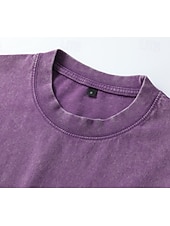 economico T-shirt semplice-T-shirt da donna 100% cotone - maglietta vintage di qualità a maniche corte con scollo rotondo