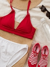 preiswerte Frauen-Damen-Wasserschuhe mit roten Streifen, schnelltrocknend – leichte, atmungsaktive Aquaschuhe mit rutschfester Sohle, flexible Barfuß-Strandschuhe zum Schwimmen, Surfen, Flusswandern, Tauchen und für