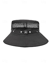 voordelige Herenhoeden-Ademende mesh bucket hat voor heren, lichtgewicht zomerzonnehoed van polyester met verstelbare pasvorm, pet voor buitenactiviteiten zoals vissen, wandelen en reizen, boonie hat met UV-bescherming,