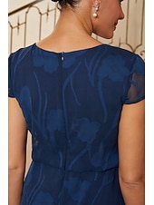 economico Rifinitura-Per donna Linea ad A Abito da Cocktail Abito da invitata a nozze Lunghezza alla caviglia Girocollo Manica a Cappuccio Manica illusione Vita a camicetta Elegante Casual Quotidiano Semi-Formale con
