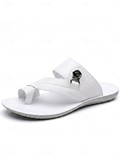 cheap Men-Men's Beach Vacation Flip Flop Sandals, Lightweight Open Toe Summer Shoes, Comfortable Casual Sandals for Resort, Pool, Seaside Walking