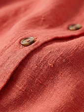 voordelige Jurken-Dames Maxi-jurk Linnen jurken Vintage Dagelijks Ruim Passend Heldere kleur Lange mouw V-hals Rood Zomer