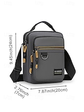 tanie Torby męskie-Męska torba listonoszka typu crossbody, lekka, poliestrowa torba na ramię, wielokieszeniowa, torba podróżna na co dzień, do pracy, na zakupy, na wakacje, do pracy na świeżym powietrzu, na co dzień, w