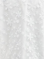  Femmes Robe Midi Robe en Dentelle Robe Blanche Robe d'été Élégant Mode Plage Vacances Fête Coupe régulière Fleuri Manche Courte Col ras du cou Blanche Été Printemps