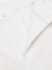 cheap Flare-Men's Trousers Dress Pants Bell Bottom Flared Pants Suit Pants Pocket Elastic Waist Plain Comfort Soft Full Length Daily Outdoor Going out Fashion Casual White Khaki Micro-elastic