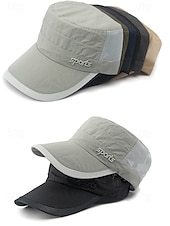 abordables Sombreros de hombre-Gorra militar de malla transpirable para hombre, de secado rápido, de poliéster, ajustable, para actividades al aire libre, verano, pesca, senderismo, viajes, golf, varios colores.