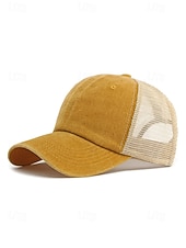 tanie Kapelusze damskie-Damska czapka typu trucker z siateczki bawełnianej, regulowana czapka baseballowa w wielu kolorach, oddychająca, letnia, codzienna czapka do noszenia w podróży, na plaży, na świeżym powietrzu i na co