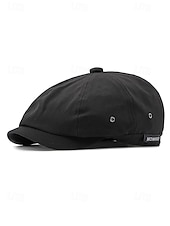 abordables Sombreros de hombre-Gorra ligera de verano para hombre, gorra de estilo newsboy de poliéster y algodón transpirable con ajuste elástico, gorra plana clásica para conducir, ideal para golf, viajes y actividades al aire