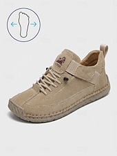 cheap Women's Sneakers-Women's Khaki Wide Width Comfort Walking Shoes – Extra Wide Toe Box Casual Sneakers with Soft Leather Upper &amp; Flexible Non-Slip Sole for Travel, Outdoor and Everyday Wear