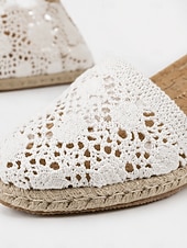 economico Sandali espadrilles-Sandali espadrillas con zeppa da donna, comodi sandali estivi con cinturino alla caviglia, perfetti per invitate a matrimoni, vacanze al mare e outfit eleganti.