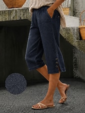 cheap Jeans-Women's Jeans Denim Vacation Basic Short High Waist Solid Color Comfort High Elasticity Vacation Daily Wear Black Dark Navy Sky Blue Summer Spring Regular Fit