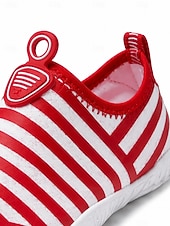 preiswerte Frauen-Damen-Wasserschuhe mit roten Streifen, schnelltrocknend – leichte, atmungsaktive Aquaschuhe mit rutschfester Sohle, flexible Barfuß-Strandschuhe zum Schwimmen, Surfen, Flusswandern, Tauchen und für