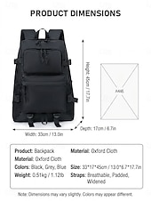 cheap College Backpacks-Large Capacity Grey College Backpack for Students - Multi-pocket University School Bag fits 15.6 inch Laptop - Water-resistant Trendy Rucksack