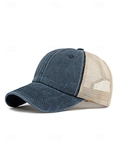 tanie Kapelusze damskie-Damska czapka typu trucker z siateczki bawełnianej, regulowana czapka baseballowa w wielu kolorach, oddychająca, letnia, codzienna czapka do noszenia w podróży, na plaży, na świeżym powietrzu i na co