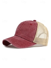 tanie Kapelusze damskie-Damska czapka typu trucker z siateczki bawełnianej, regulowana czapka baseballowa w wielu kolorach, oddychająca, letnia, codzienna czapka do noszenia w podróży, na plaży, na świeżym powietrzu i na co