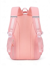 cheap Kids &amp; Teen Backpacks-Girls Backpack Set 2PCS Water-Resistant School Backpack with Pencil Bag, Large Capacity Multi-Pocket Polyester Bookbag, Reflective Safety Strips, Pink Purple Off-White, Ideal for Elementary Middle Sch