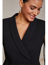  Women's Blouses Lapel Long Sleeve Illusion Sleeve Lantern Sleeve Elegant Casual Daily Mother Of The Bride Wedding Guest with Stretch Fabric Glitter Combo Black