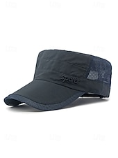 abordables Sombreros de hombre-Gorra militar de malla transpirable para hombre, de secado rápido, de poliéster, ajustable, para actividades al aire libre, verano, pesca, senderismo, viajes, golf, varios colores.