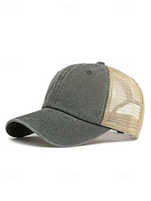 tanie Kapelusze damskie-Damska czapka typu trucker z siateczki bawełnianej, regulowana czapka baseballowa w wielu kolorach, oddychająca, letnia, codzienna czapka do noszenia w podróży, na plaży, na świeżym powietrzu i na co
