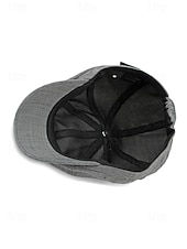 abordables Sombreros de hombre-Gorra ligera de verano para hombre, gorra de estilo newsboy de poliéster y algodón transpirable con ajuste elástico, gorra plana clásica para conducir, ideal para golf, viajes y actividades al aire