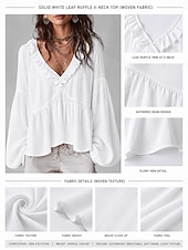cheap Floral Blouses-Women's Shirt Tunic Ruffle Ombre Floral Graphic Elegant Bohemia Vacation Long Sleeve V Neck Long Tops Casual Daily Blue White Yellow Red Purple Summer Spring